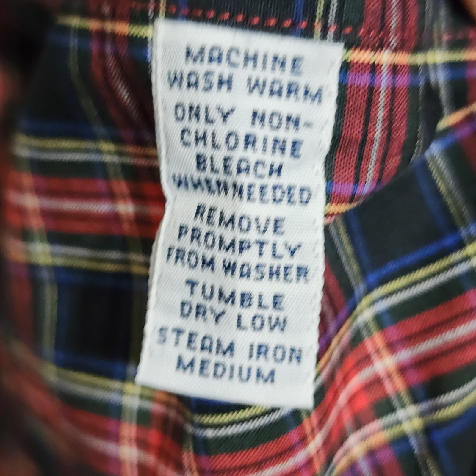 Ralph Lauren Blake Two-Ply Cotton Men’s Sueded Broadcloth XXL Long Sleeve Plaid