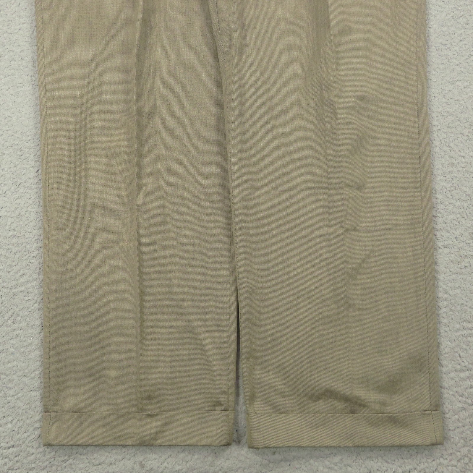 Polo Ralph Lauren Pants 40×32 Wide Pleated High Rise Cuffed Trouser Herringbone