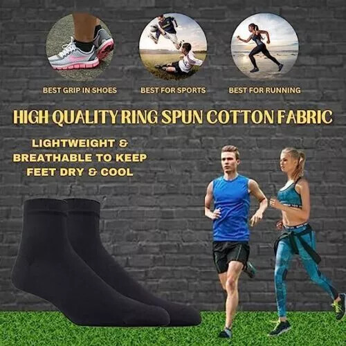 Wholesale Bulk lots Men Ankle Socks Quarter Low Cut Cotton Socks Size 9-11 10-13