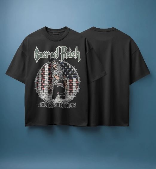 SACRED REICH VIOLENT SOLUTIONS T-SHIRT TARIFFS INCLUDED