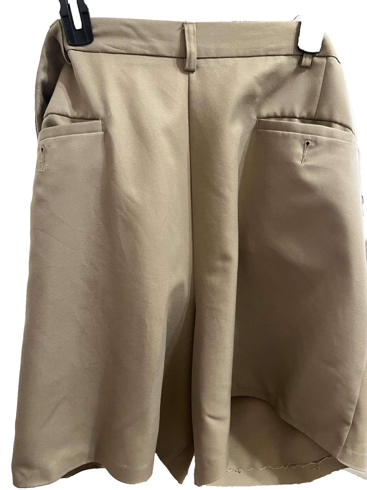 Haggar Khaki color expandable waist Shorts Size 38/ hemmed to 7 in inseam