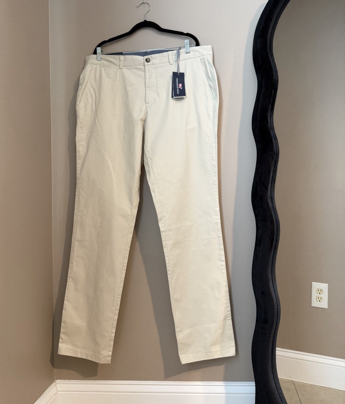 Vineyard Vines Breaker Pant Men’s Beige Chino Pants 38/34 Classic Fit