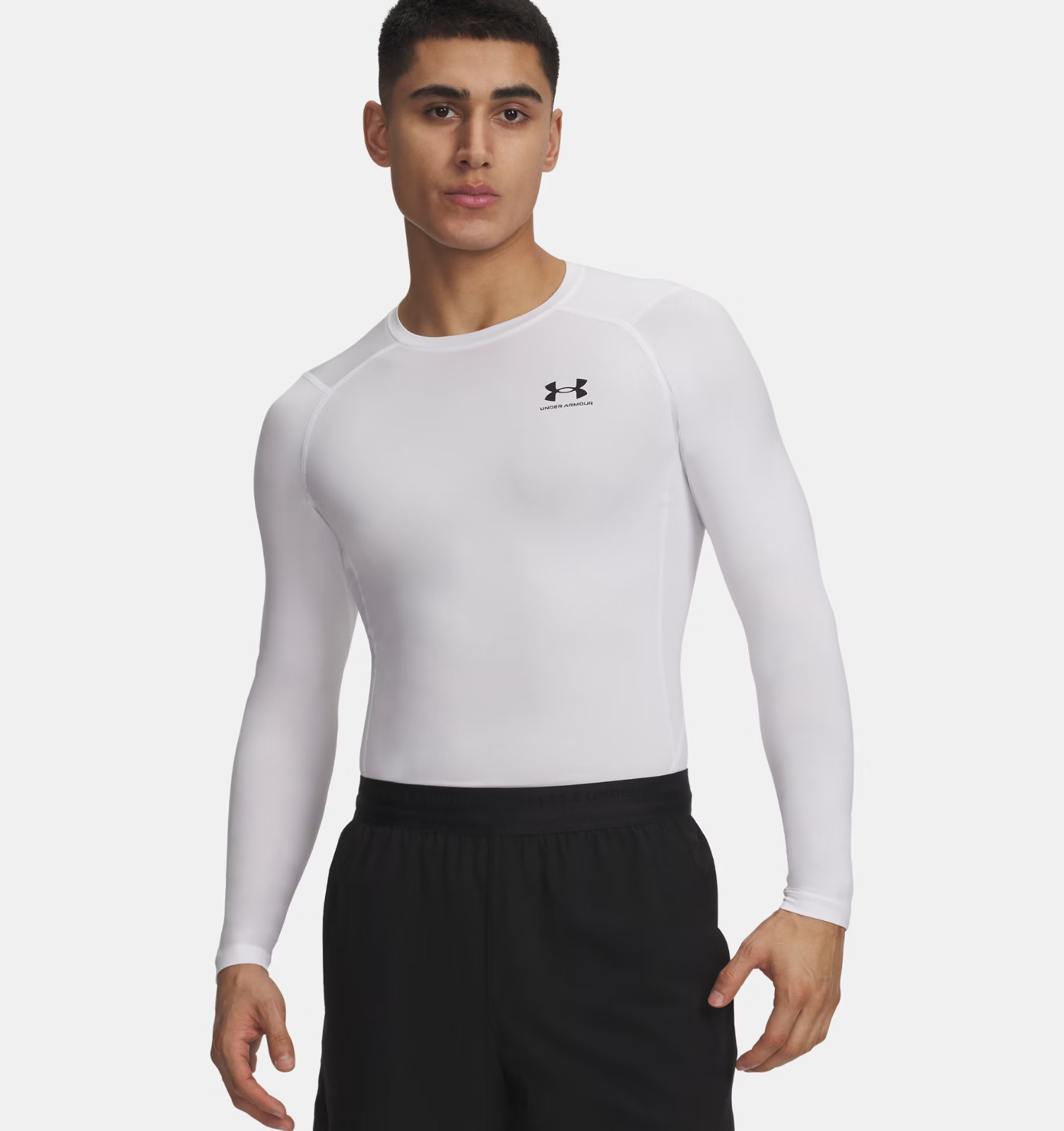 Under Armour HeatGear Compression Long Sleeve Shirt Men’s M White 1361524 NWT