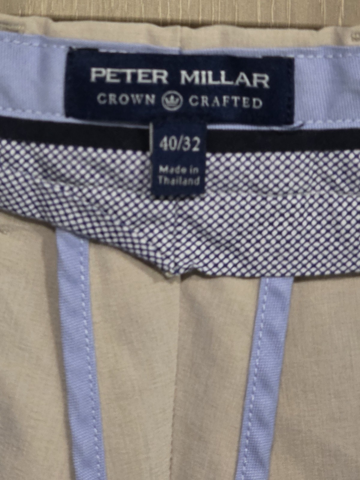 Peter Millar Crown Crafted Performance Pants Men’s 40×32 Flat Front Polyester
