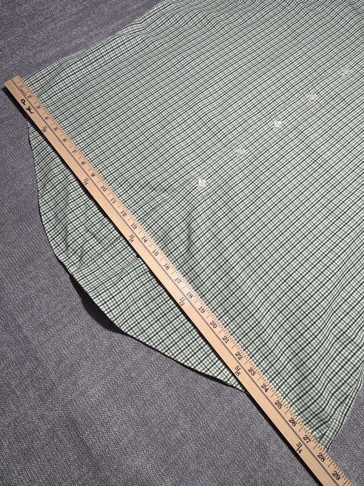 Brooks Brothers Non-Iron Supima Cotton Mens XXL Regular Fit Plaid SS Shirt Green