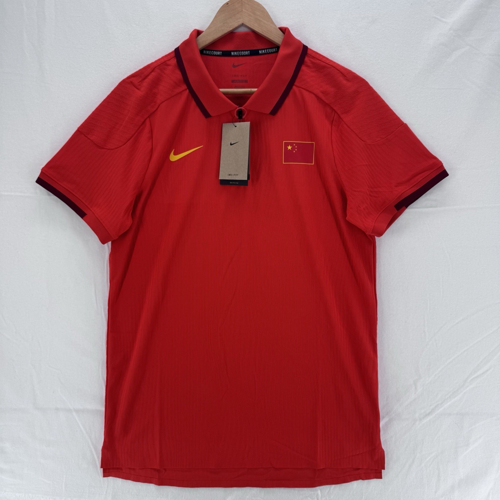 Nike Court Team Dri-FIT Tennis Polo Shirt China Men’s Medium Tall FD8720-673 NWT