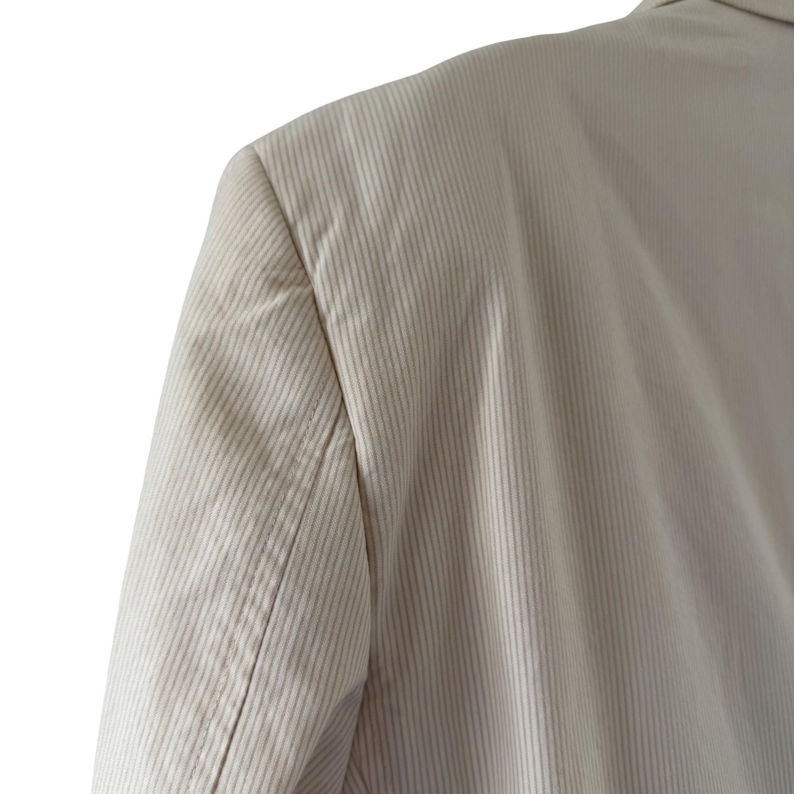 Calvin Klein Cream Pinstripe Cotton Blazer Sport Coat Jacket Men’s 46R Coastal