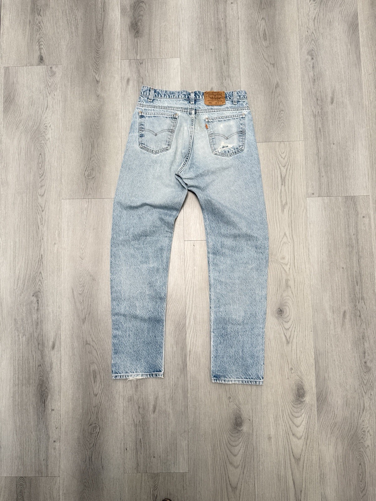 Vintage 90s (1992) Levi’s 505 Orange Tab Jeans (Made in USA) – tagged 34×34