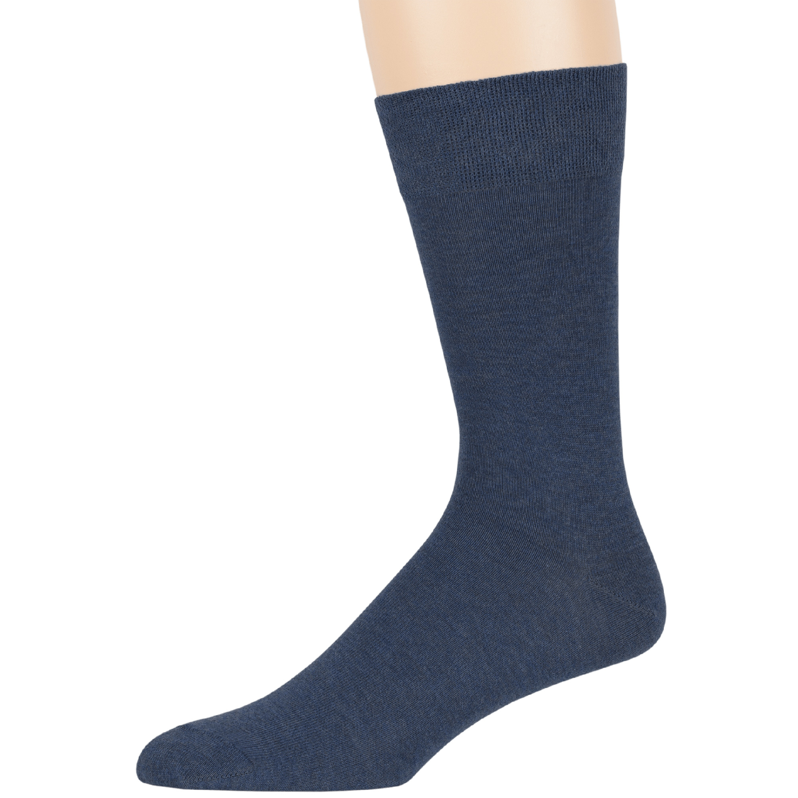 Men’s Cotton 6 Pack Dress Business Casual Soft Crew Socks Large 10-13 Light Navy