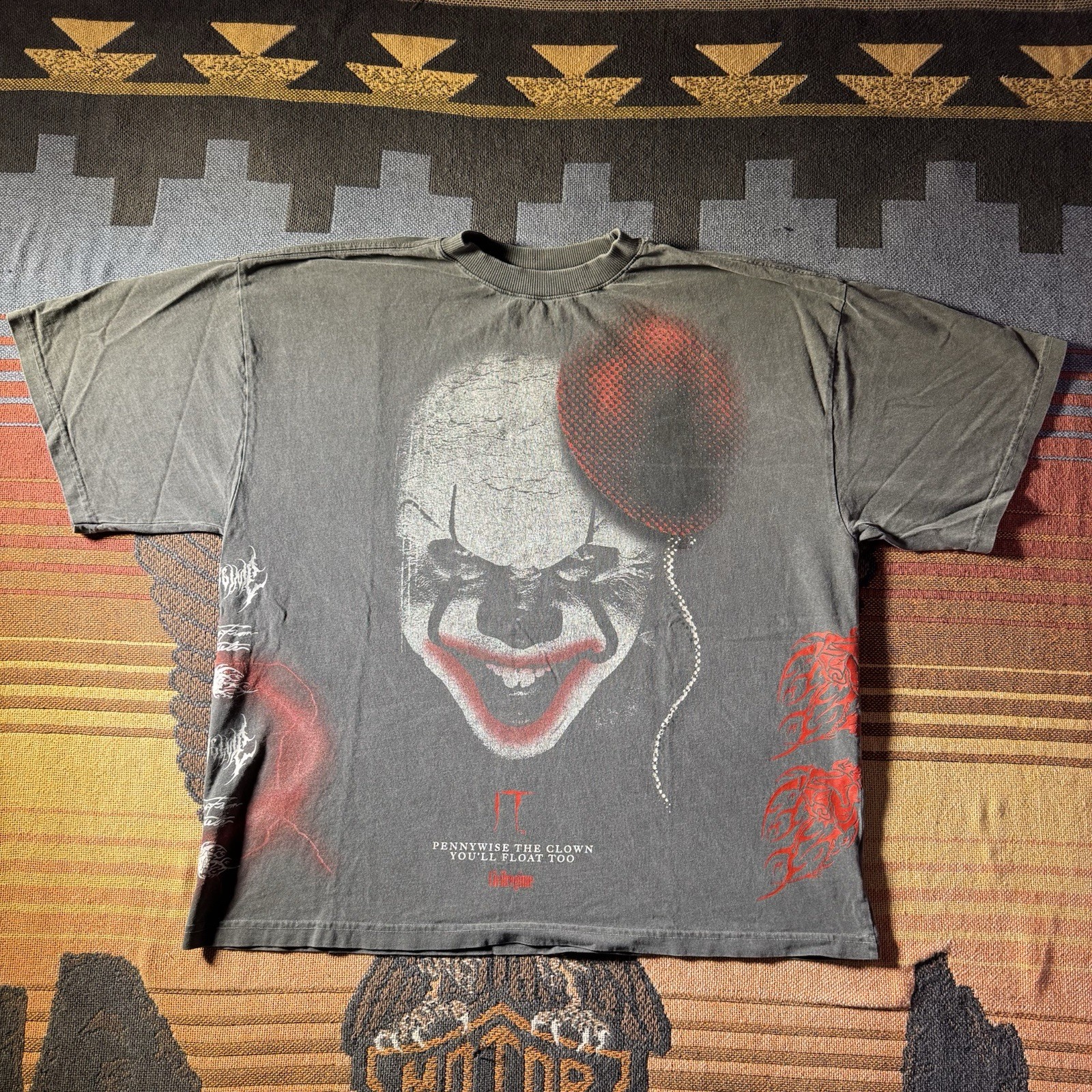 Civil Regime Faded Pennywise IT Chapter Two Side By Side T-Shirt Black L