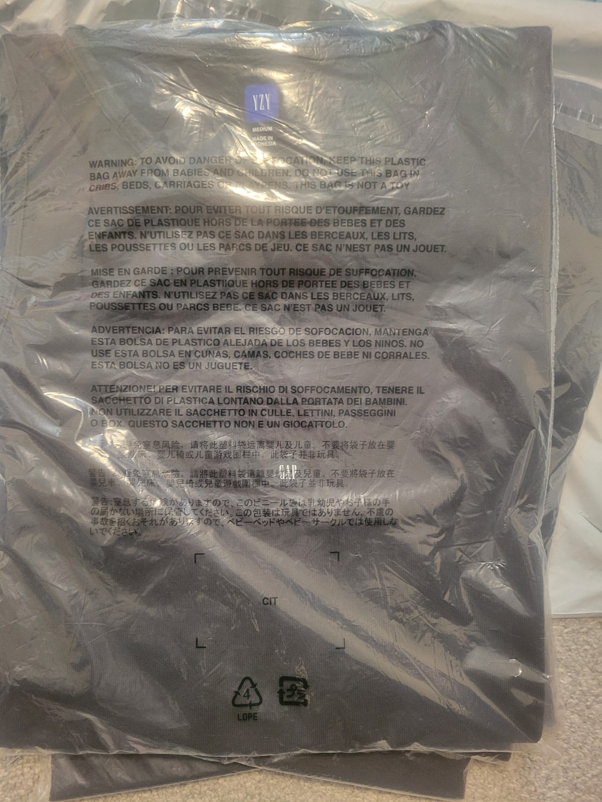Yzy Yeezy Gap black tank top, Size M.New in unopened bags. Heavyweight