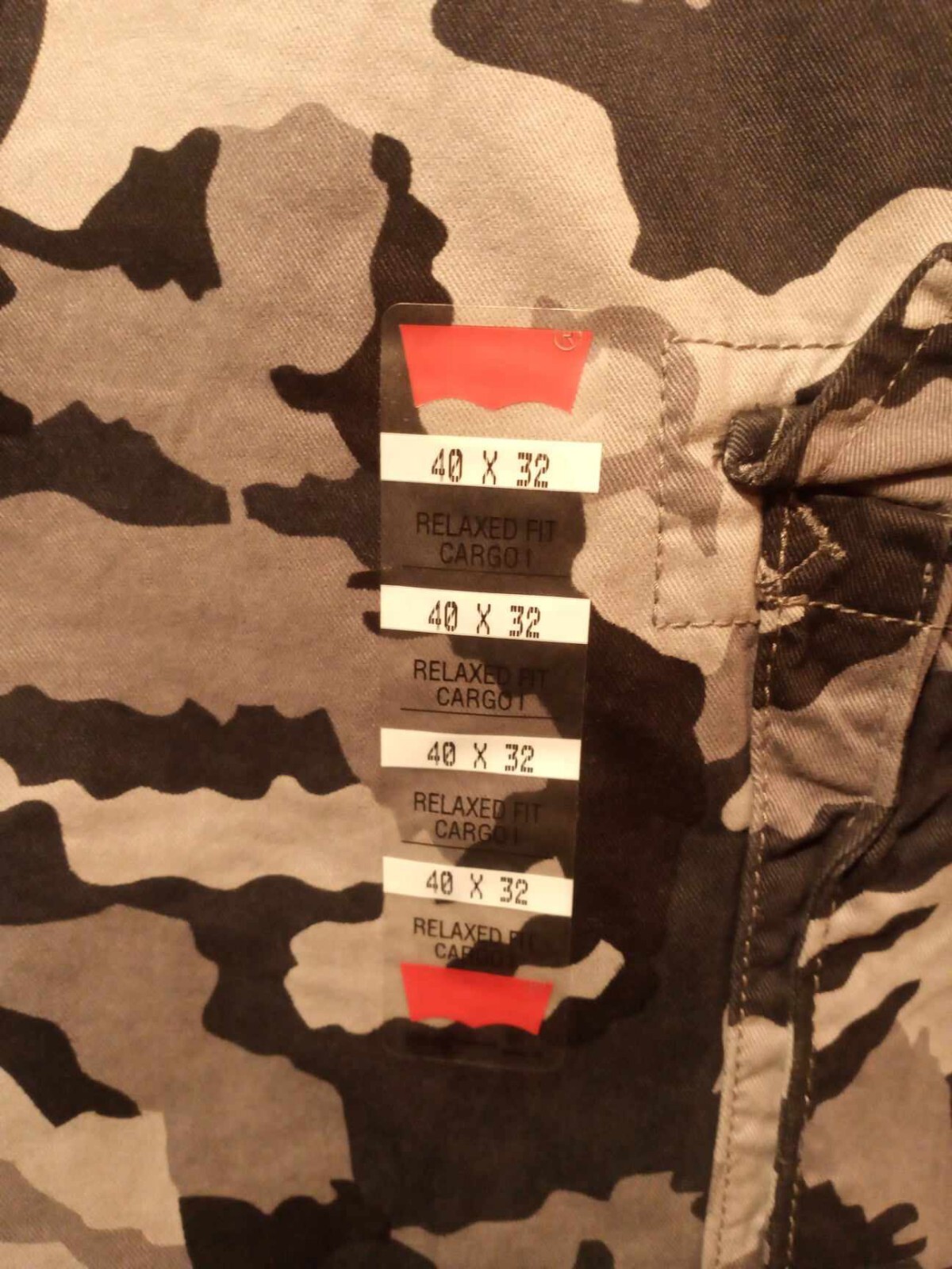 Levis Relaxed Fit Ace Cargo Pants Color Dark Grey Camouflage