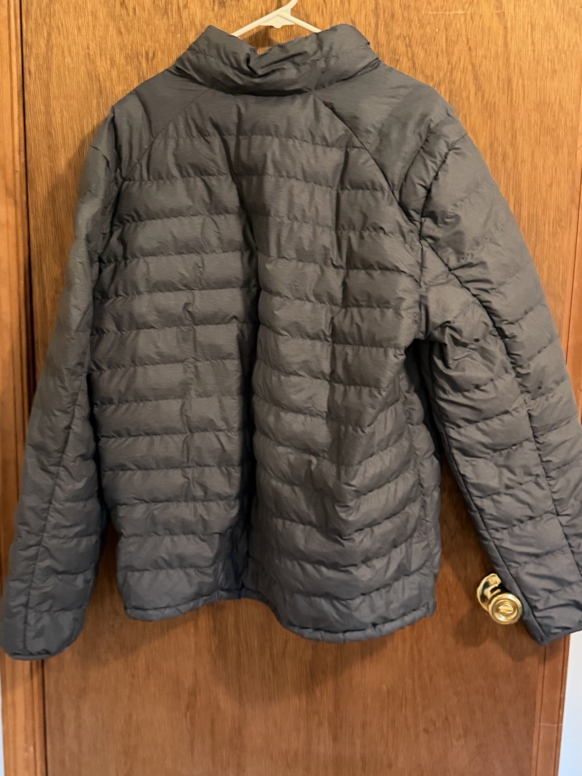 HeatKeep Men’s Full Zip Insulated Puffer Jacket Stand-Up Collar Gray XXL