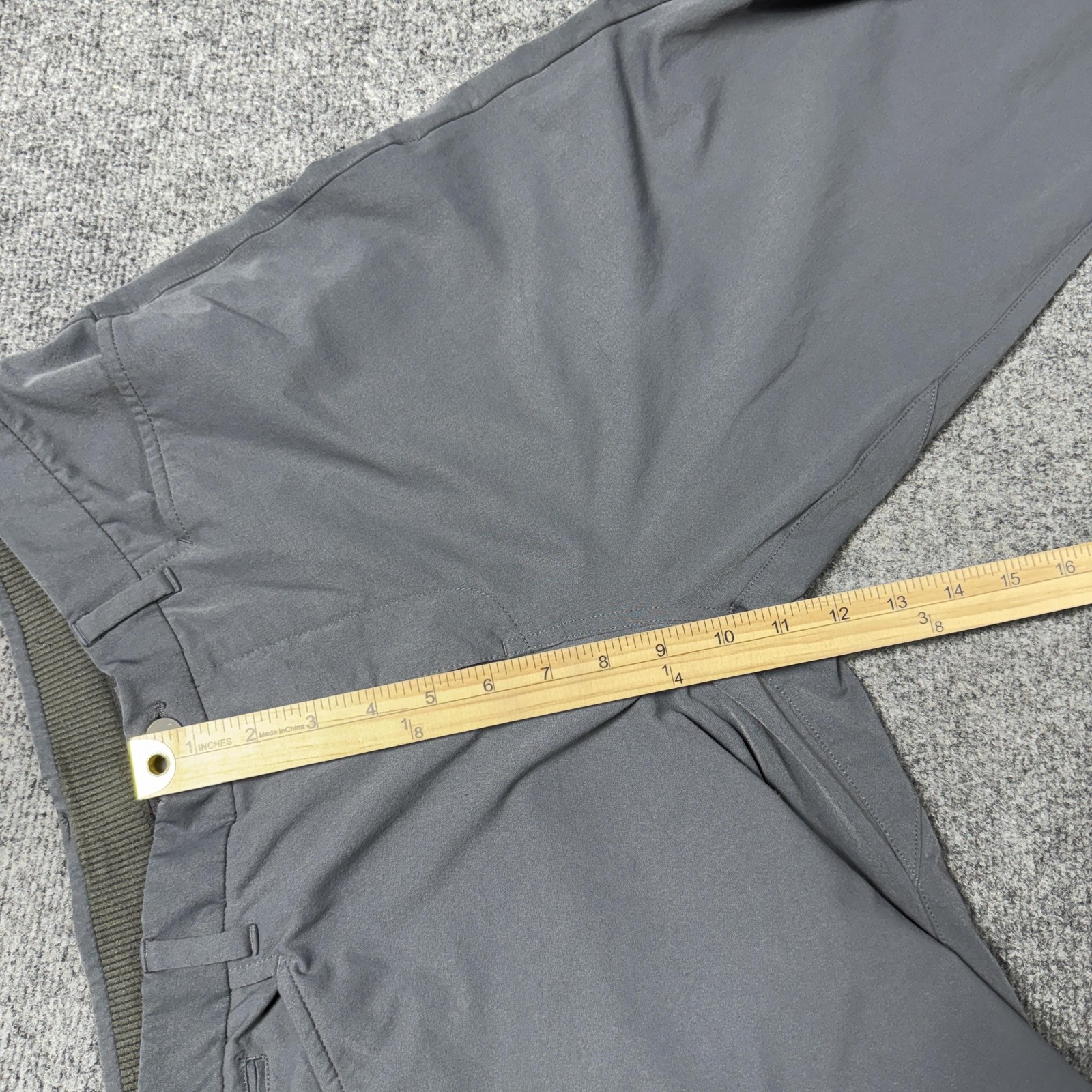 REI Cooperative Pants Mens 34×32 Gray Woven Khakis Hiking Zip Pocket Stretch
