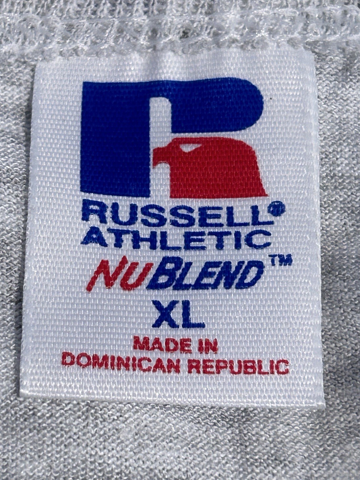 Vintage 90s Cropped T-shirt XL BOSS Russell Athletic Gray NUBLEND NOS