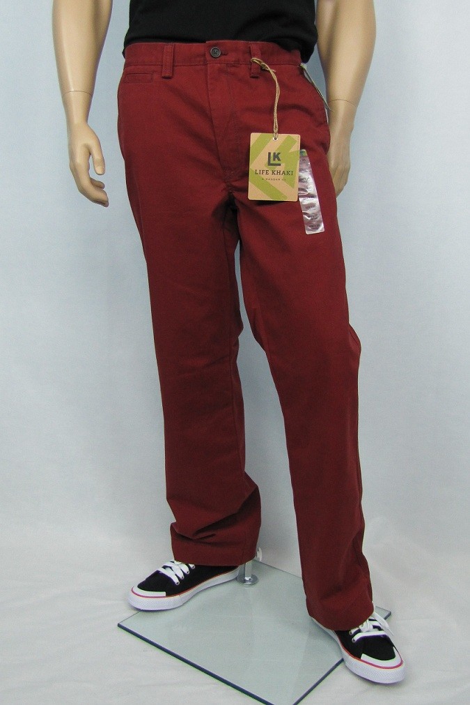 NEW Haggar Men’s Pants Life Khaki Chino Relaxed Straight Size 34×30