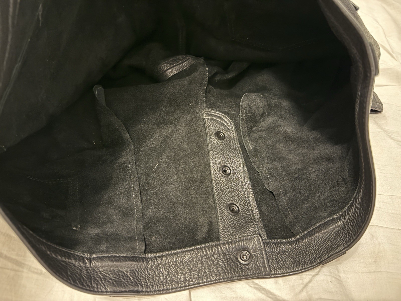 ROUGH TRADE GEAR – Black Leather Pants, Heavy, Custom 40/42+/- see measurements