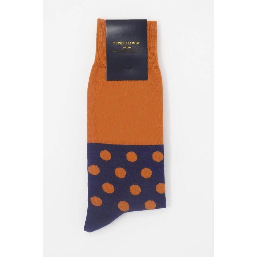 Peper Harow “Mayfair Burnt Orange” Luxury Men’s Socks One Size | Burnt Orange