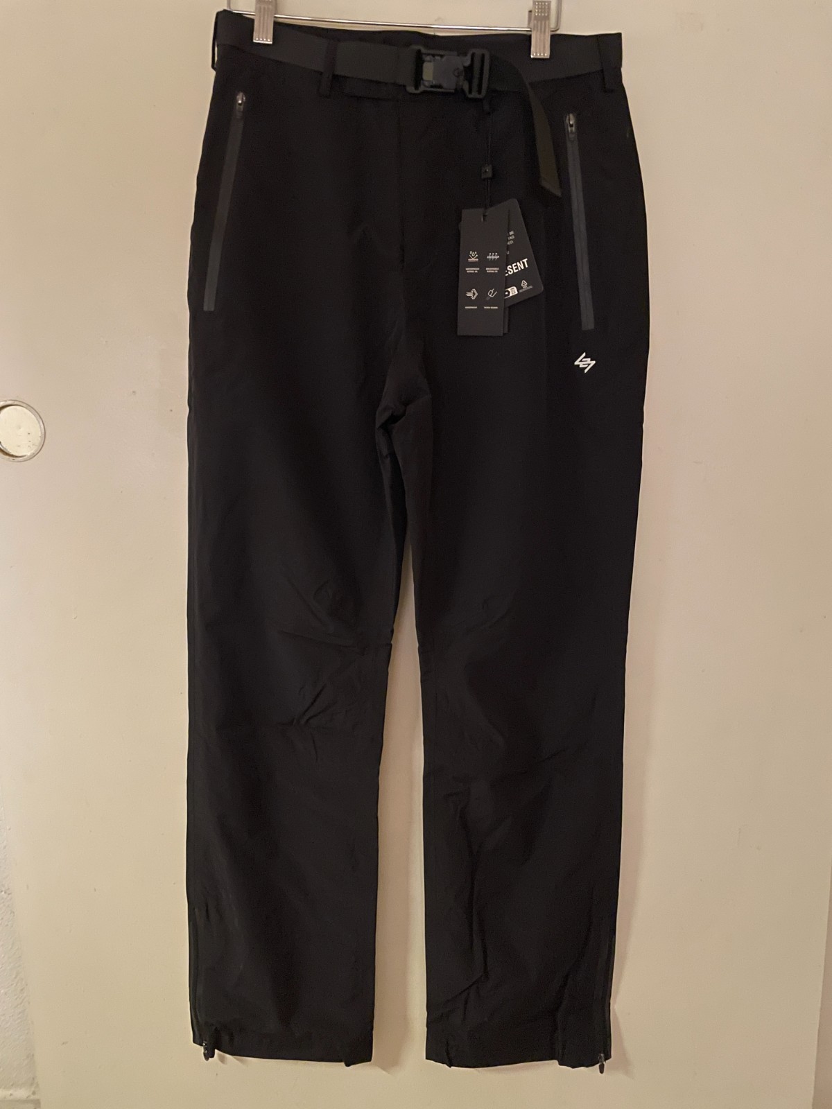 Represent 247 Taped Pant Mens XS (Extra Small) Black Technical Waterproof NWT