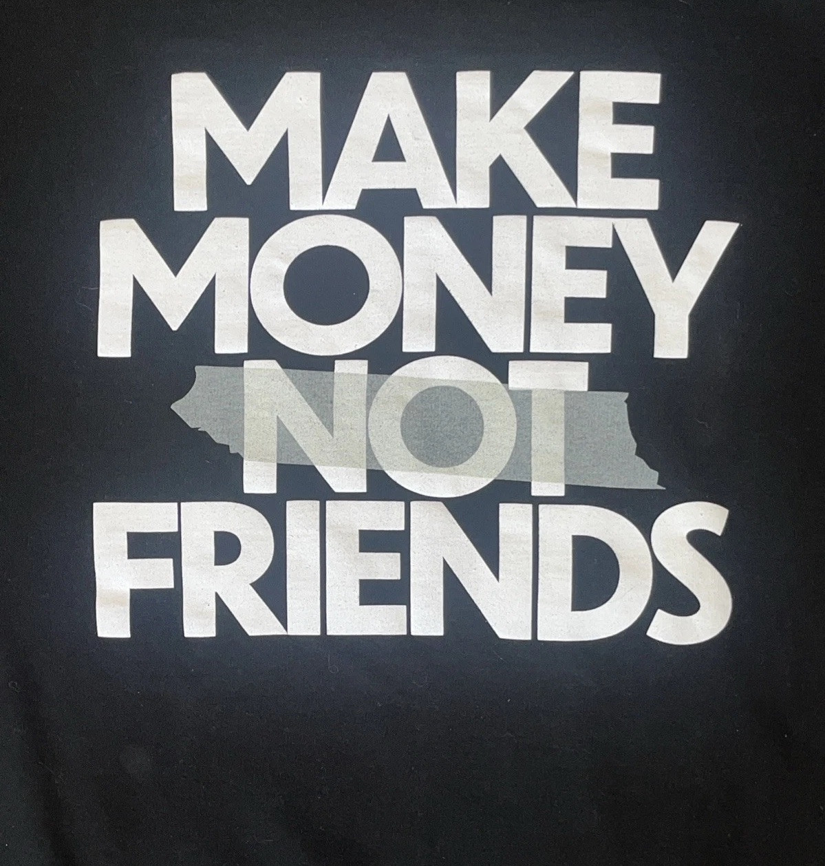 LGND Supply Co Make Money Not Friends Hoodie Men’s Large Black Graphic Pullover
