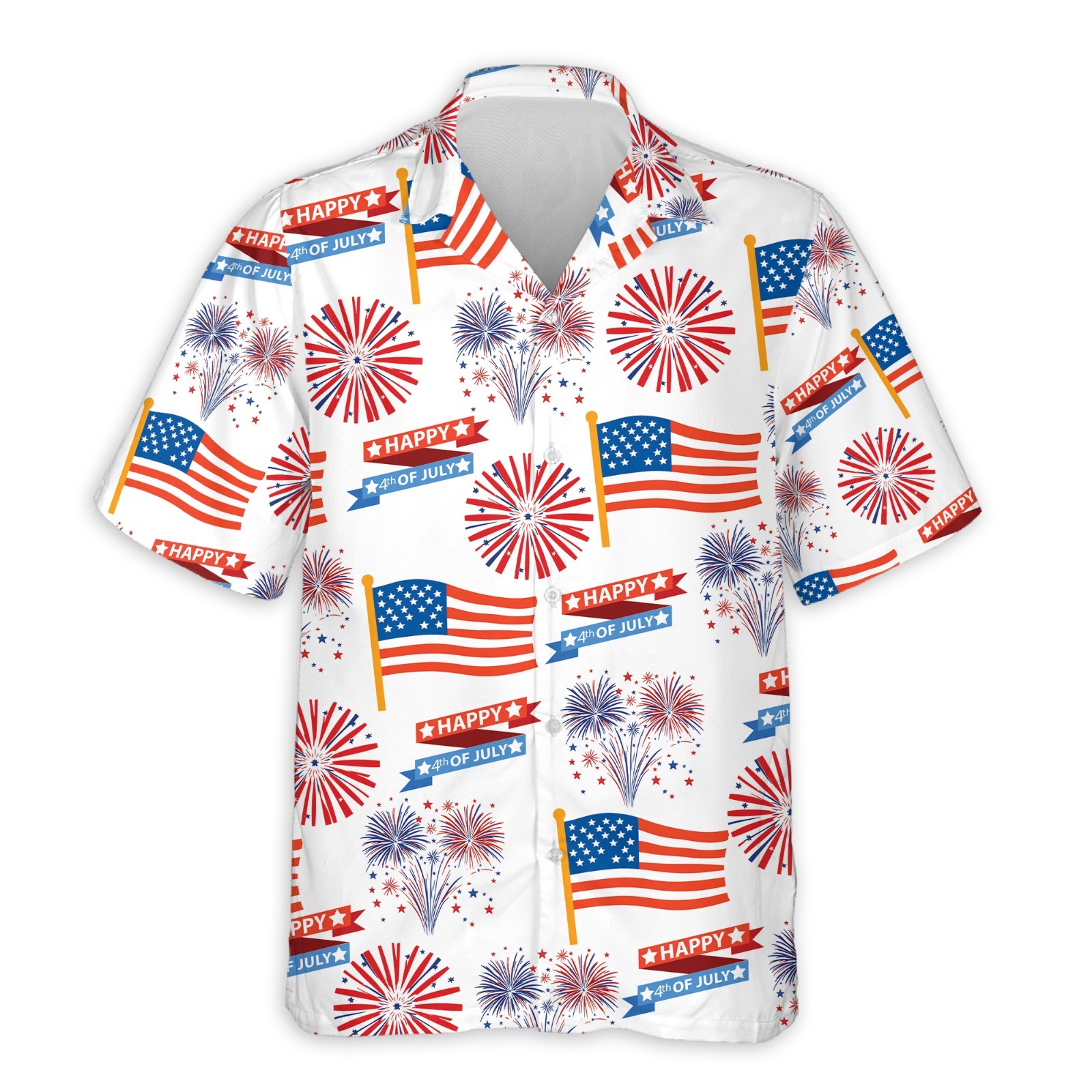 4th Of July American Flag Hawaiian Shirt Patriotic Aloha Summer