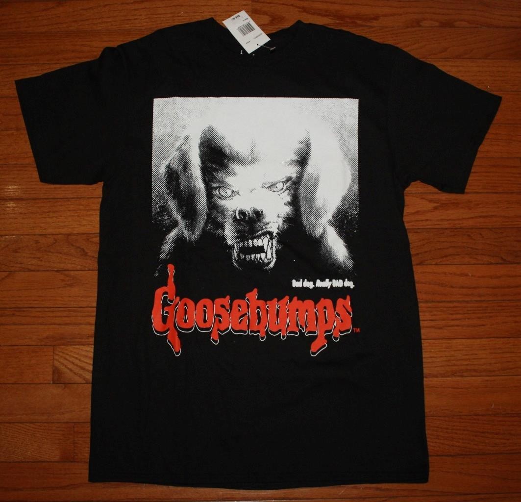 Mens GOOSEBUMPS Graphic Tee Black Size SMALL T-Shirt BAD DOG REALLY BAD DOG *T5