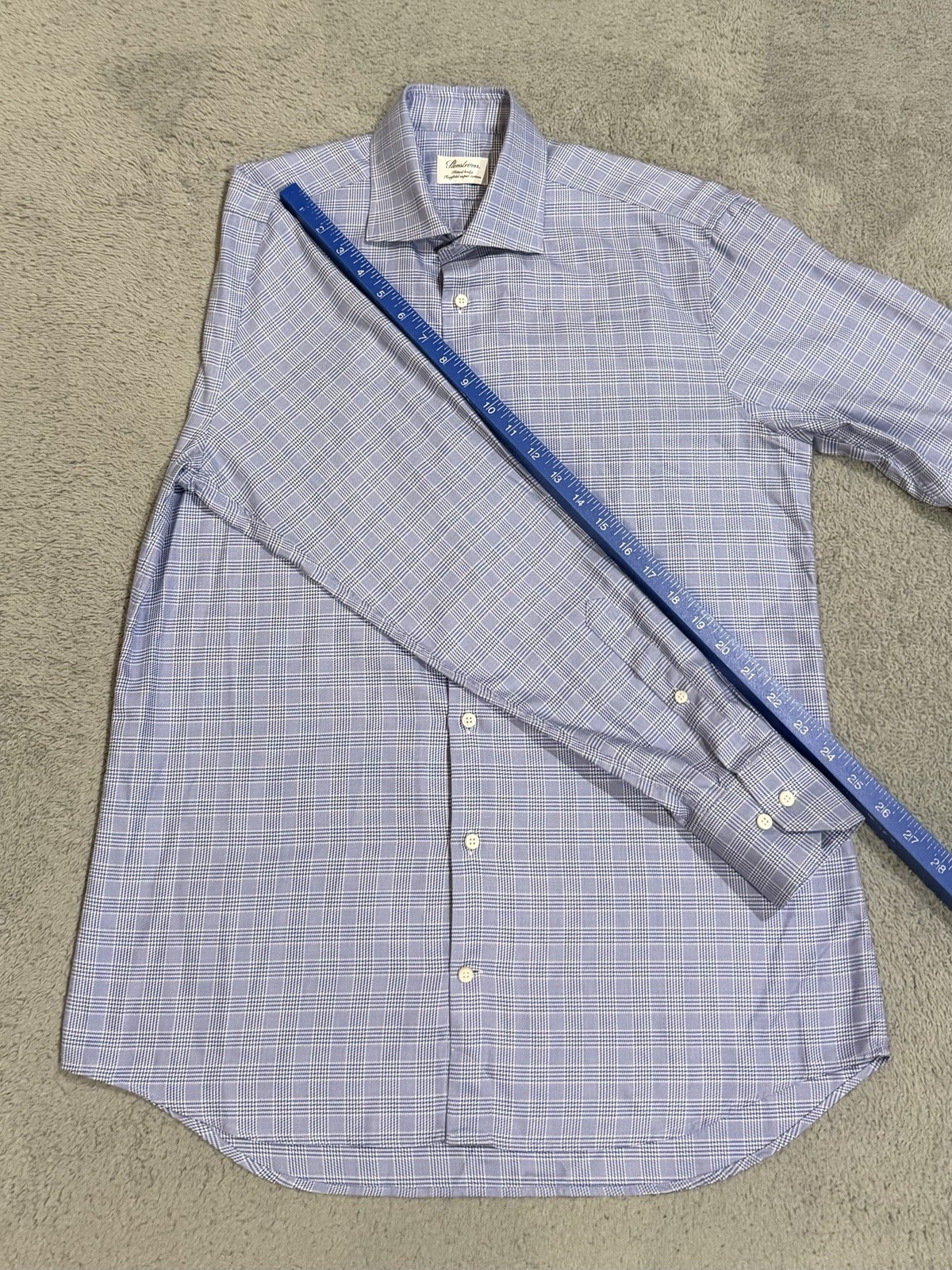 Stenstroms 40 Cutaway Collar Micro Houndstooth Twofold Super Cotton Dress Shirt