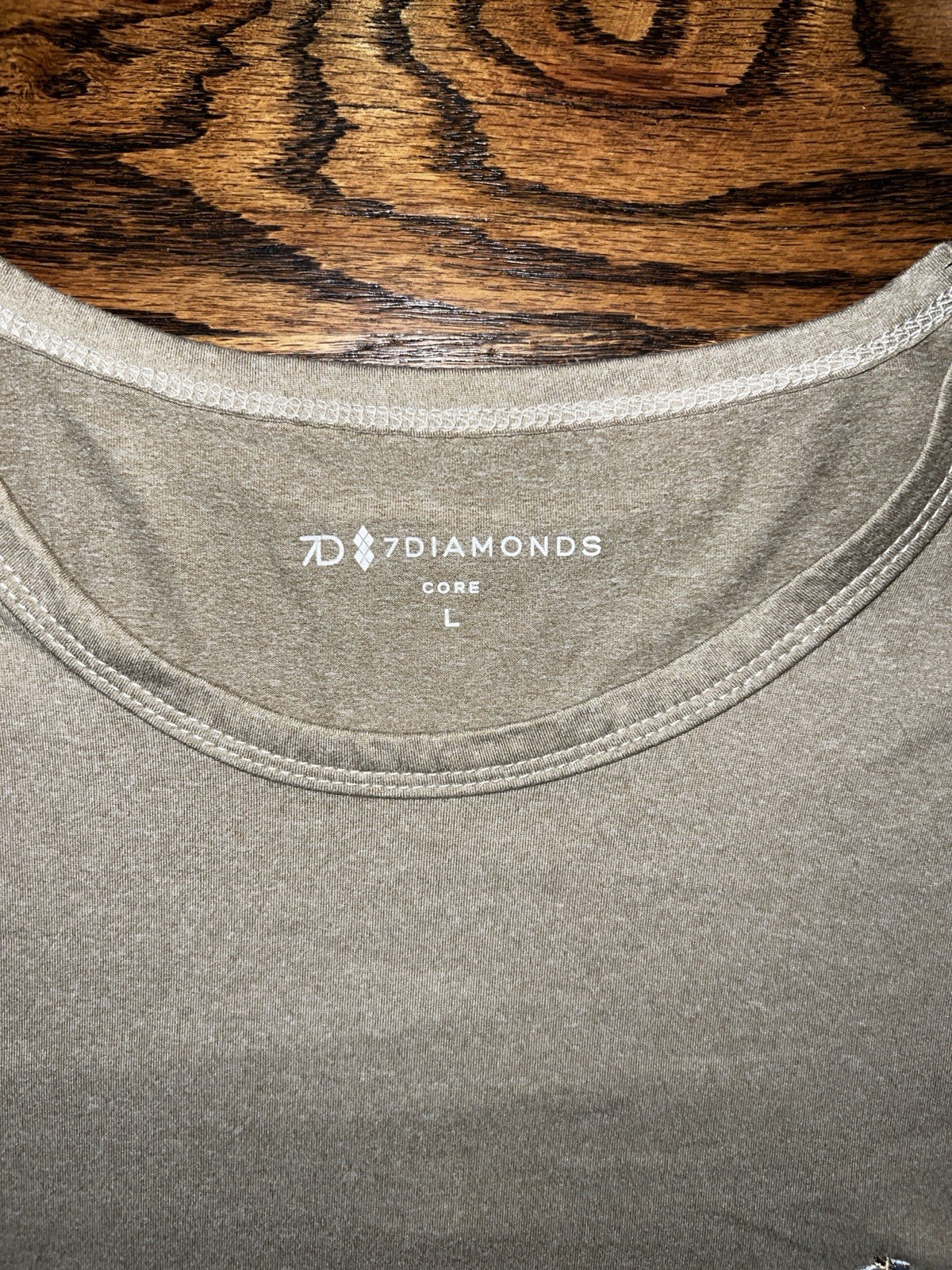 7Diamonds Cherokee CC Knoxville TN Gray T-Shirt Embroidered Logo L T100 Golf