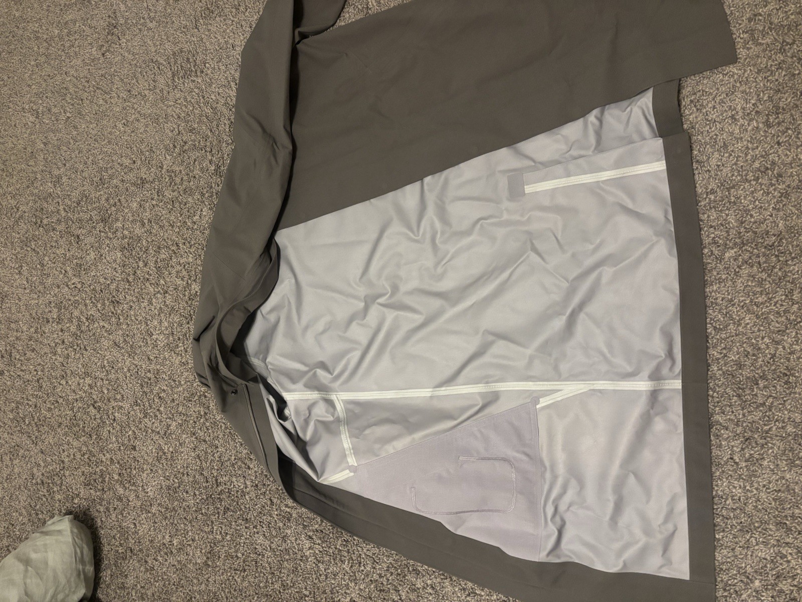 Lululemon Trench Coat Mens XL Gray Waterproof Windbreaker Long LM4AN1S.01