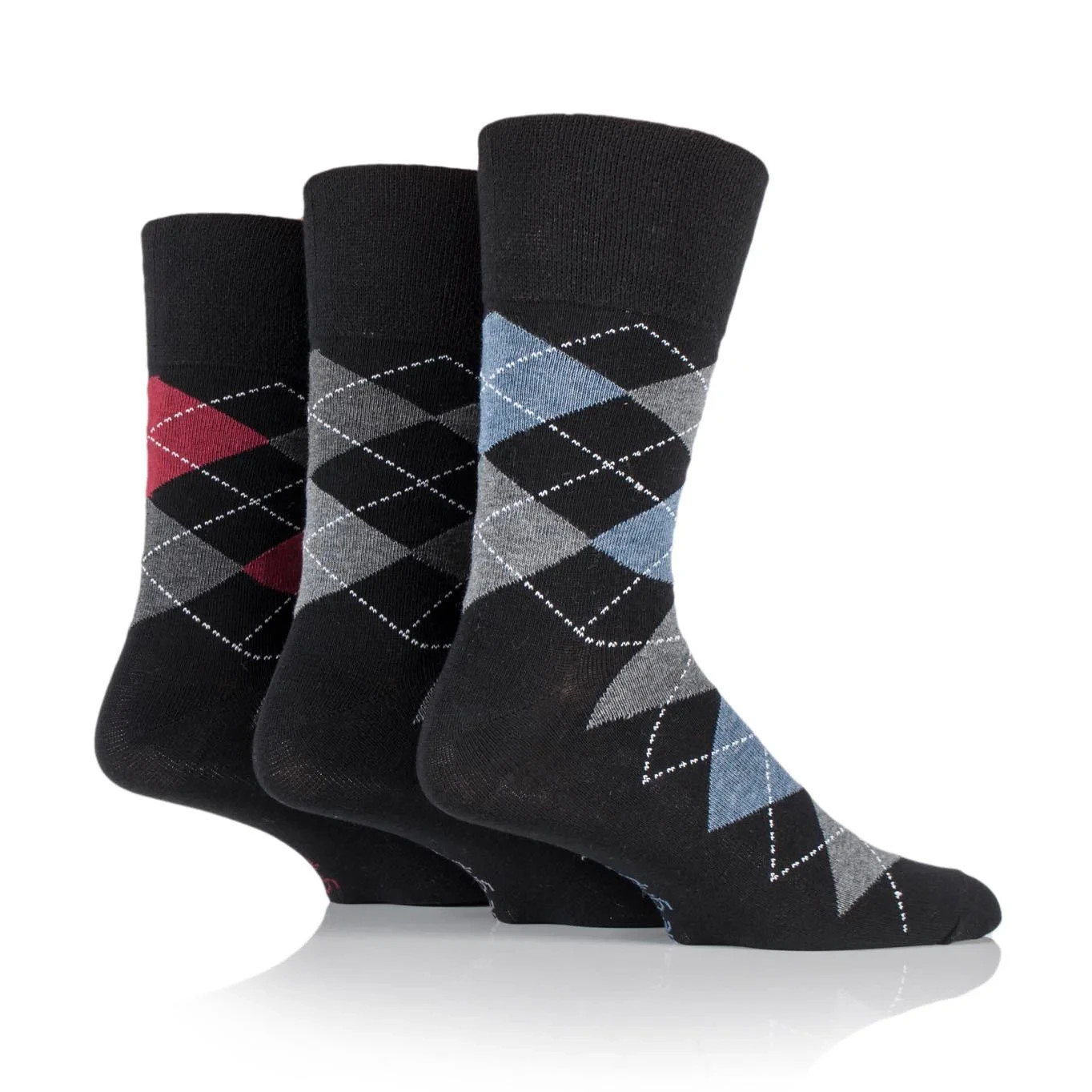 Mens Gentle Grip Multi Patterned Non-Binding HoneyComb Top Socks (lot) All Sizes