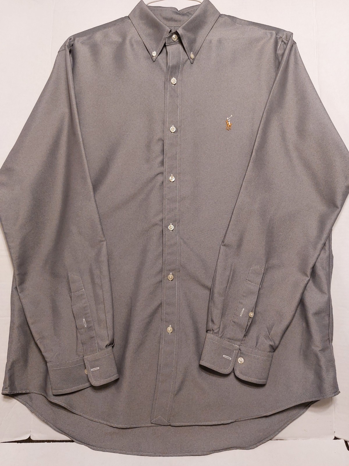 Mens Polo Ralph Lauren Performance Classic Fit Grey Long Sleeve Shirt