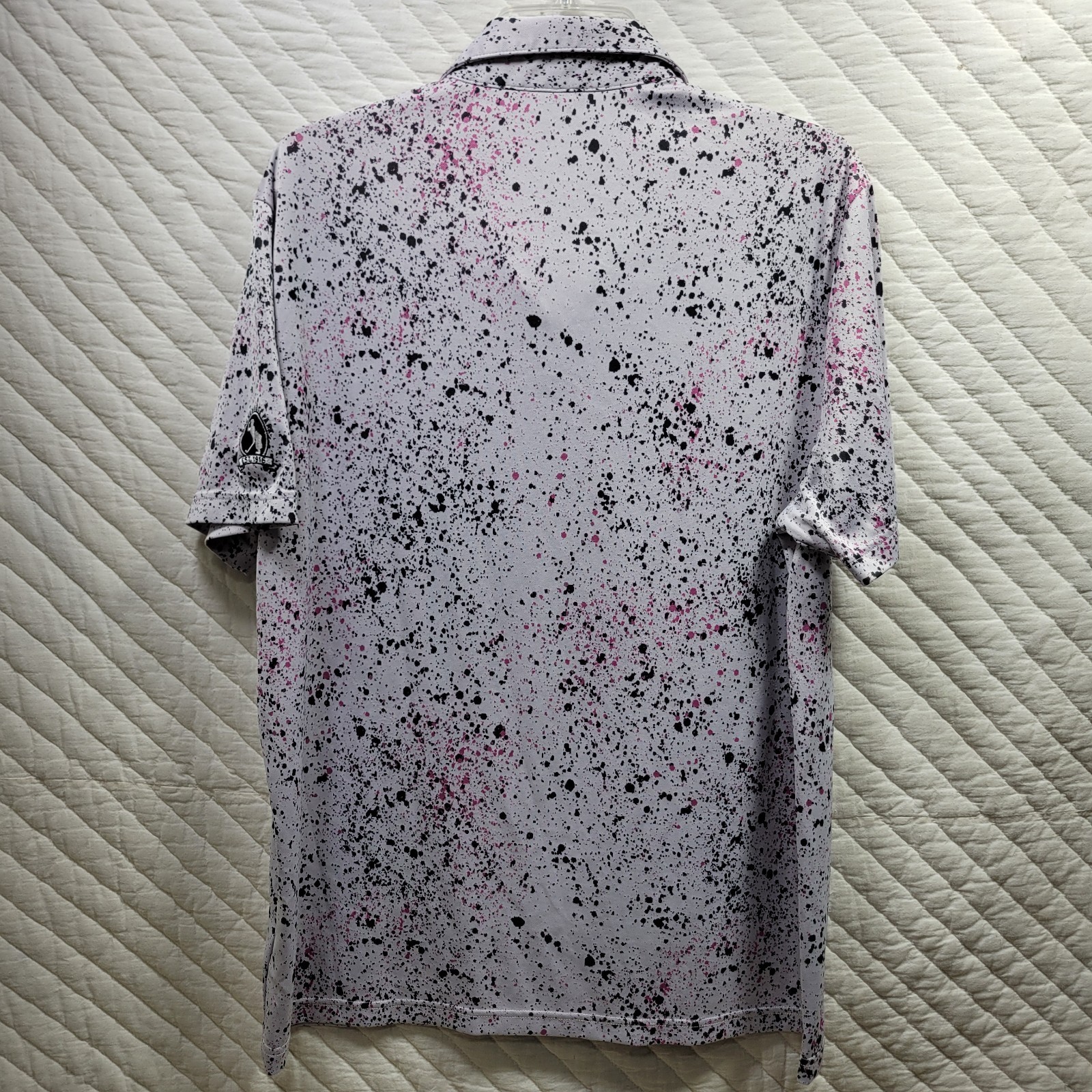 Adidas Golf Polo Shirt Mens XL Paint Splatter AOP Short Sleeve