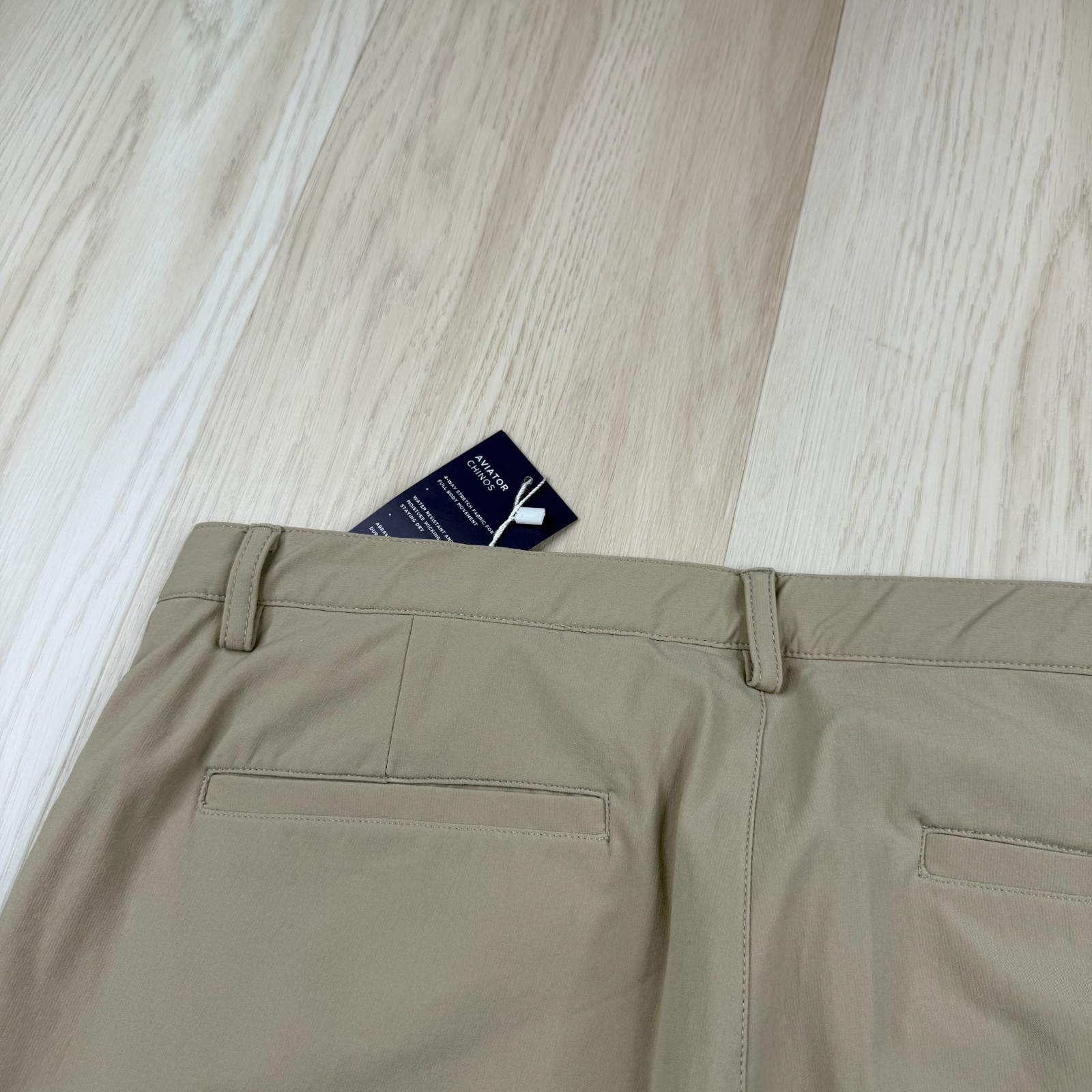 Aviator Ministry Of Supply Mens Beige Slim Fit 4-Way Stretch Chino Pants Size 36