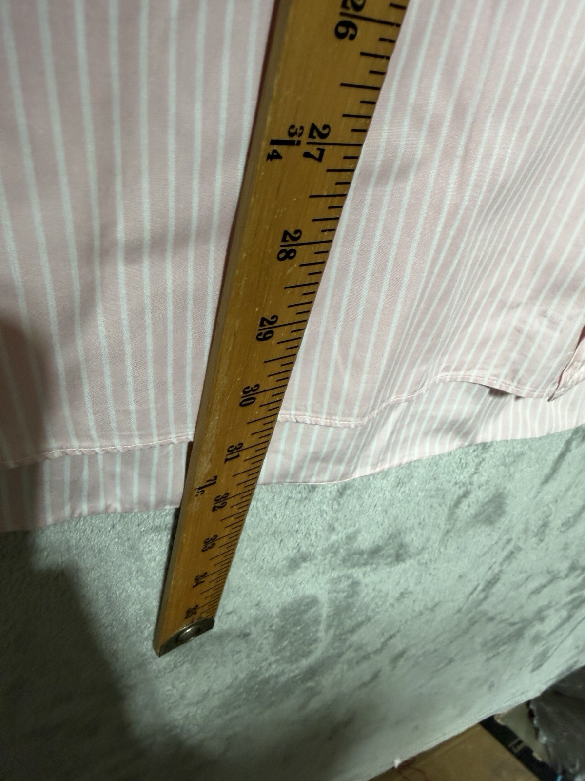 ANDREA FINAMORE NAPOLI Mauve WHITE STRIPE COTTON MADE IN ITALY 16.5 X 34