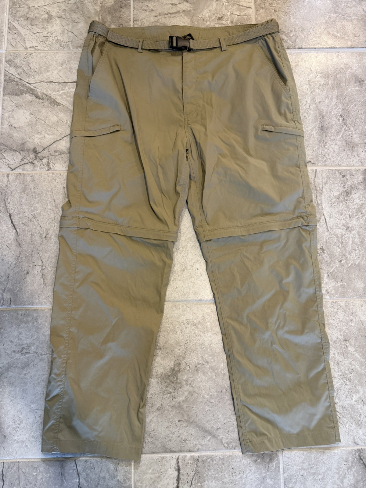 Free Soldier Tactical Gear Men’s 40×30 Convertible Zip Off Hiking Pants w/belt
