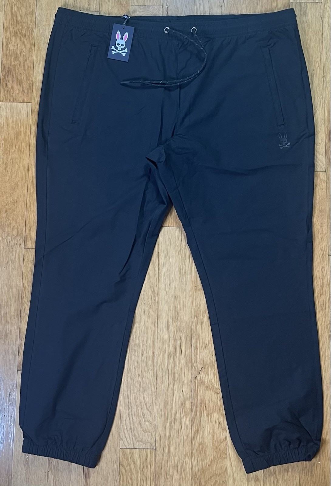 Psycho Bunny Cabrini Black Jogger Pants B6P786U1CN, Men Big & Tall 3XL, NWT $105