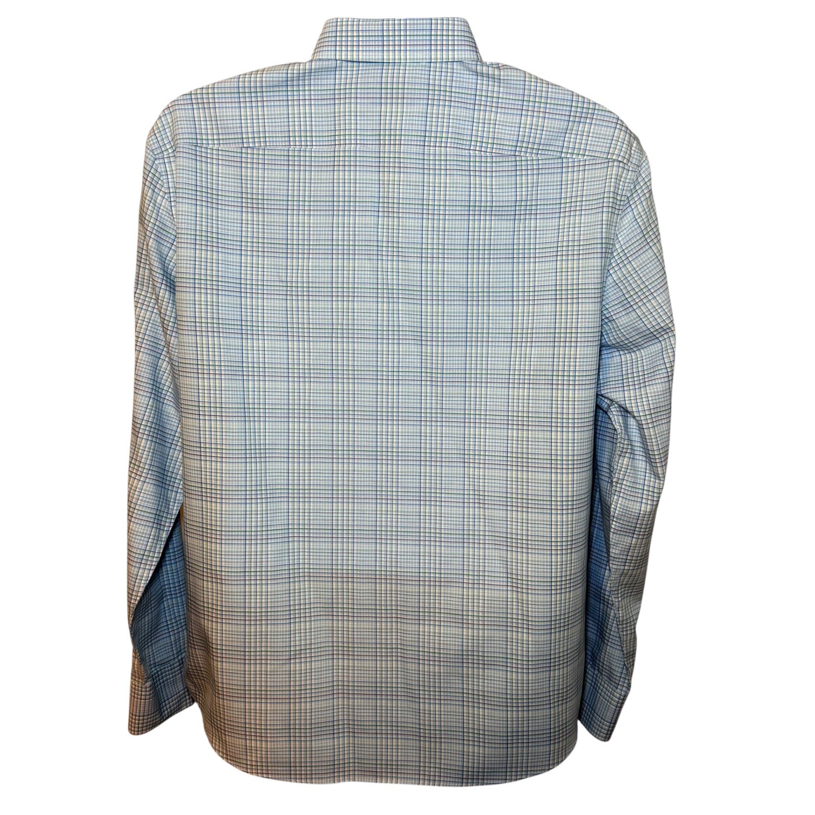 UNTUCKit Magliocco Blue Plaid Wrinkle Free Shirt Mens Large Long Sleeve Casual