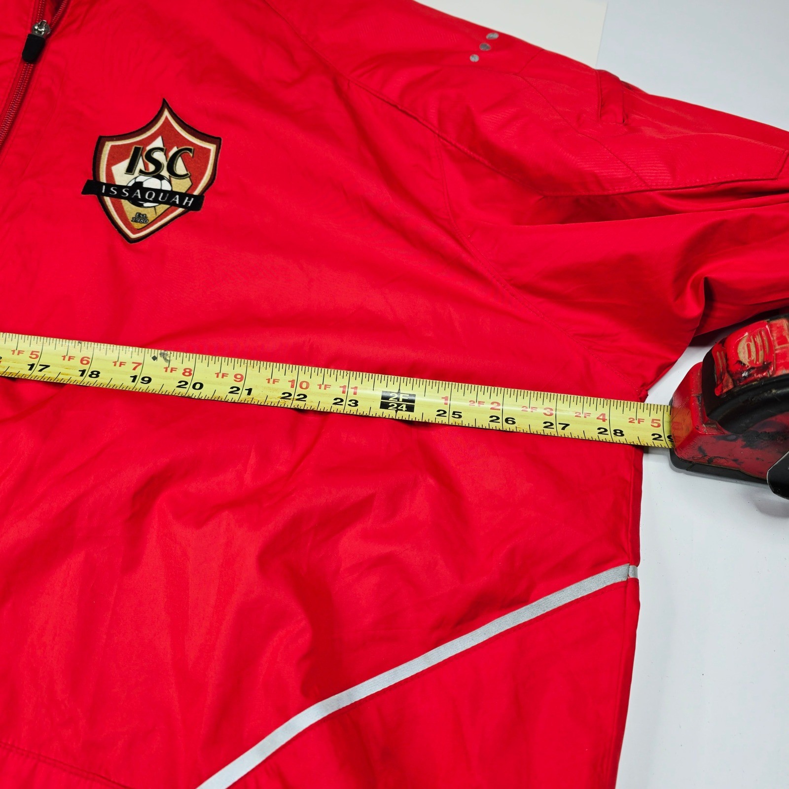 Nike Storm-FIT ISC Issaquah Soccer Club Team Full Zip Hooded Jacket XL Red