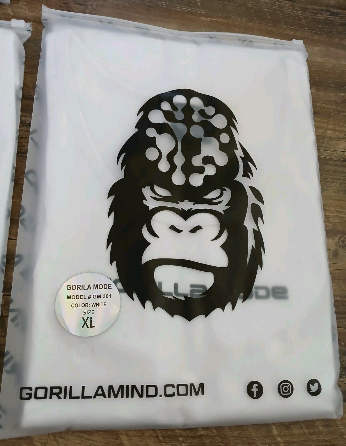 Gorilla Mode Mind White Tank Top Shirt Size XL Extra Large NEW Bag Monster Beast