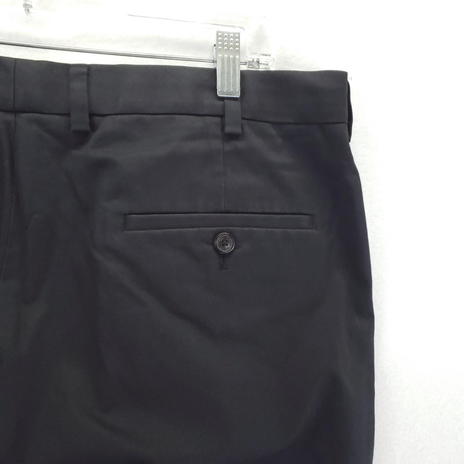 Brooks Brothers Pants Mens 38×32 Black Advantage Clark Fit Stretch Pleated Chino