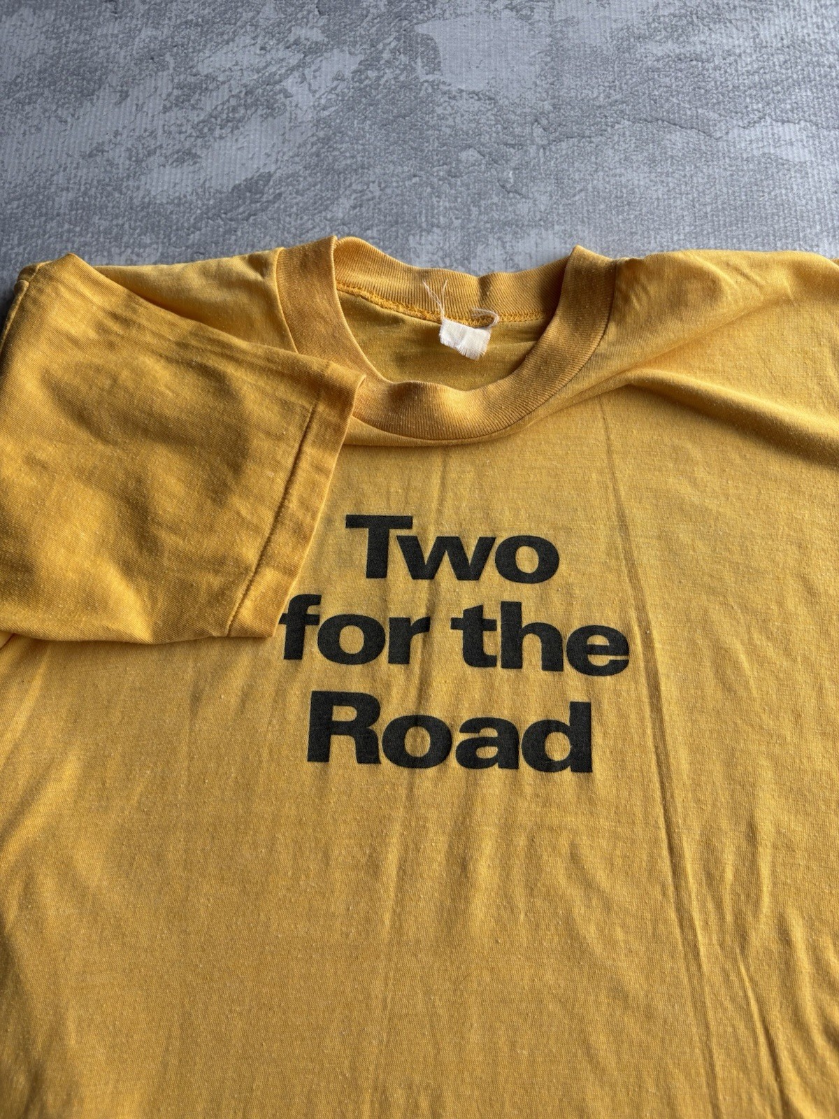 Vintage 1970s Continental ContiTwins Yellow Single Stitch Tee Shirt Large