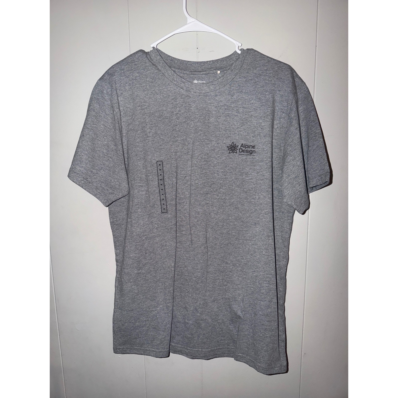Alpine Design Mens Rocky Mountains Colorado Graphic T-Shirt Gray Size M NEW