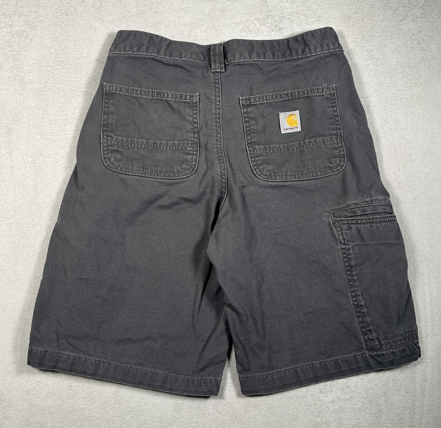 Carhartt Relaxed Fit Rugged Flex Canvas Work Shorts Men *28 Gray BS2514-M