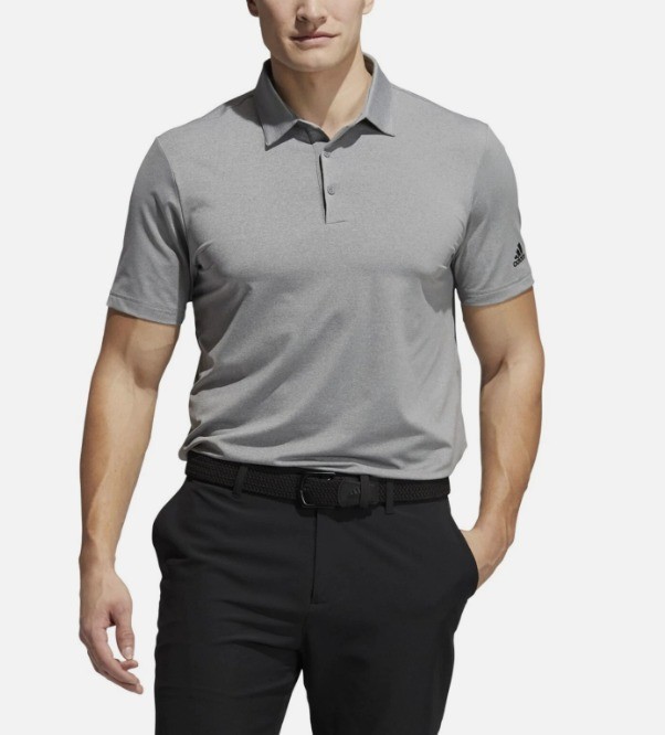 Adidas Men’s Ultimate 365 Aeroready Heather Golf Polo Shirt XL Crew Gray Melange