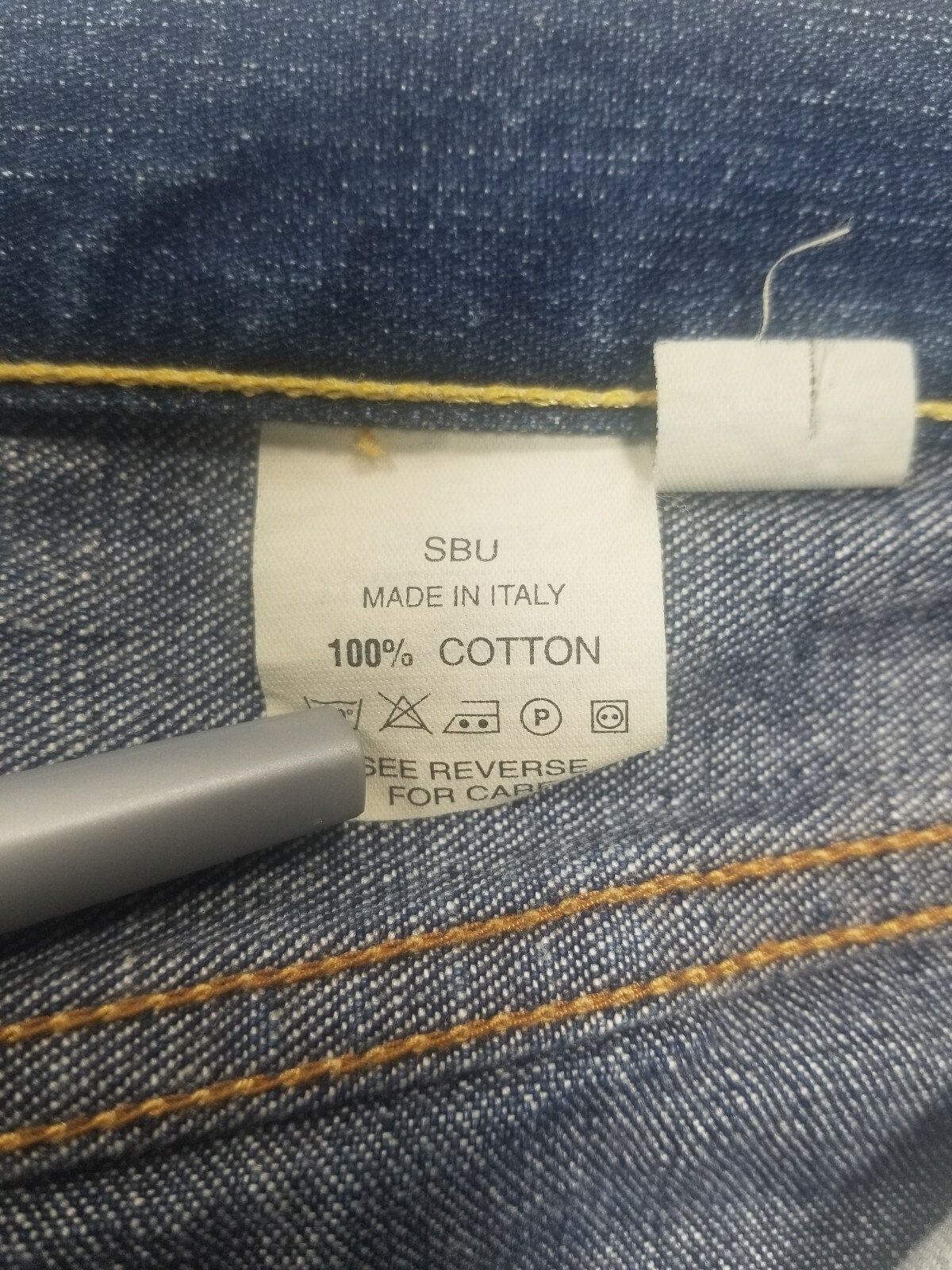 SBU Strategic Business Unit Mens 28 x 33.5 Jeans Straight Leg Button Fly Italy