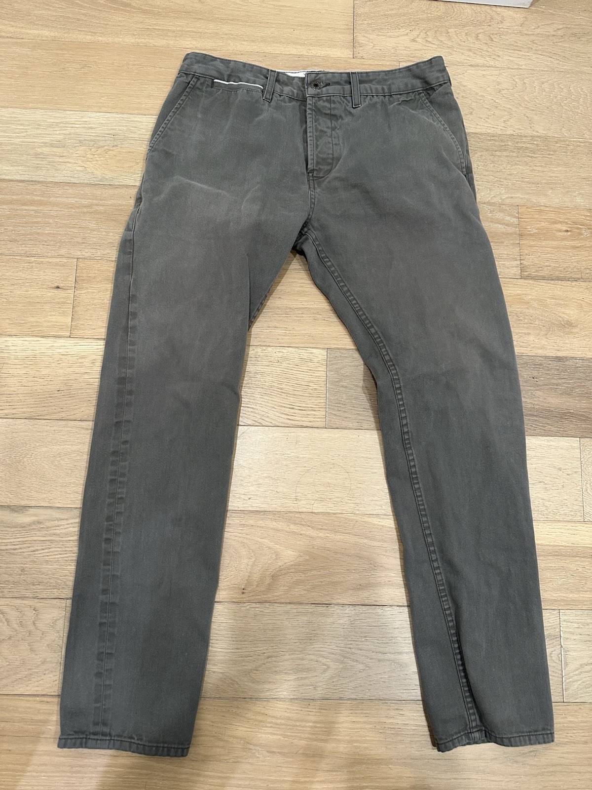 Brave Star Selvedge Chino Pants Size 35 Cotton Green Grey