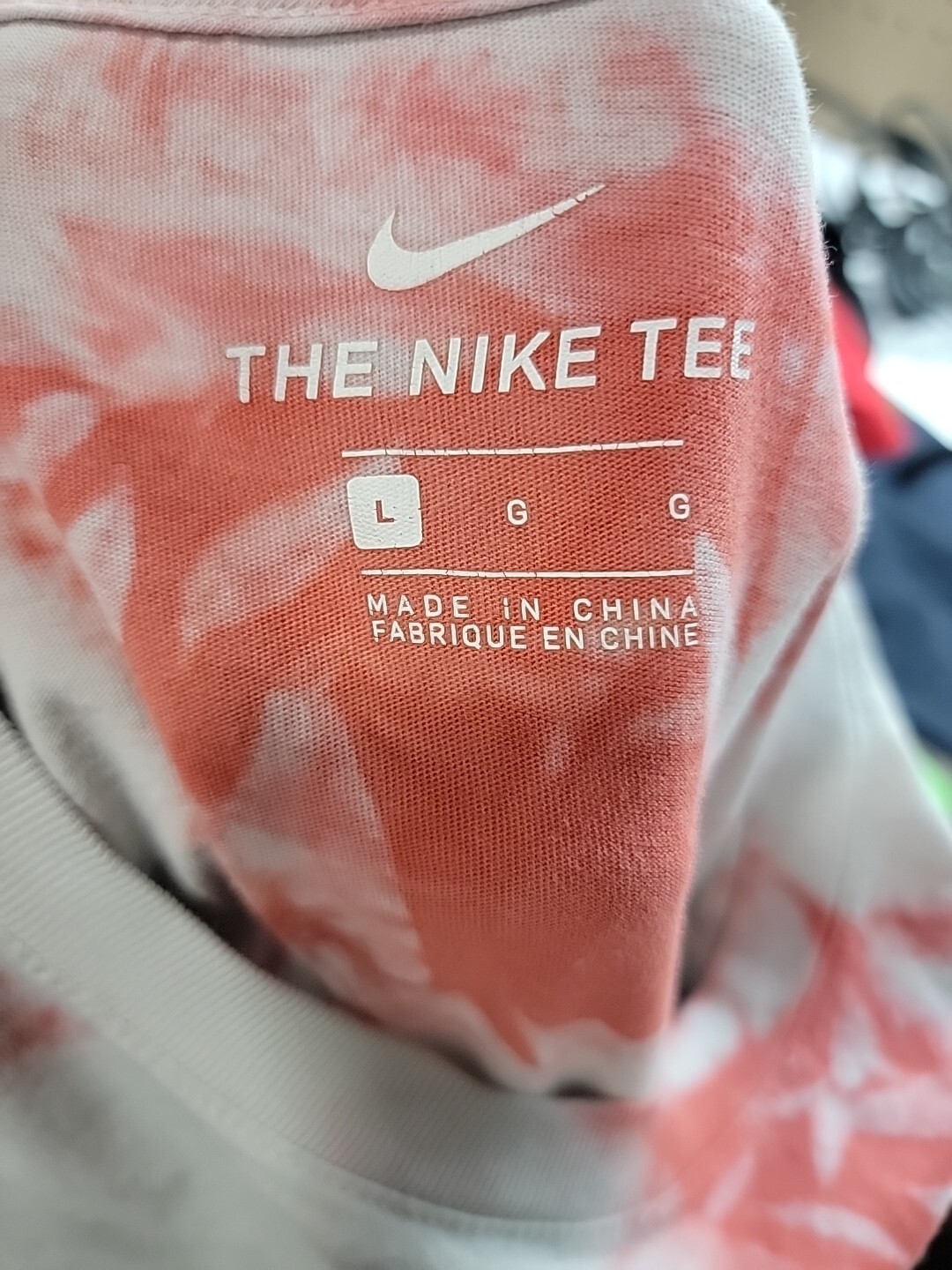 Nike Air T Shirt Tie-Dye ‘The Nike Tee’ Mens Size Large w/ Swoosh Logo