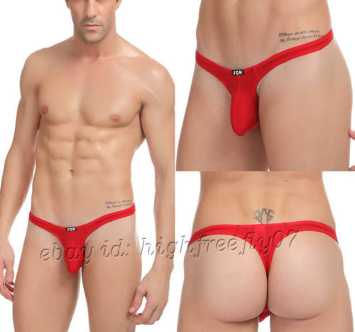5PCS/Lot Men Bikini Thong Underwear Bulge Pouch Smooth Tanga Ultra-thin T-back