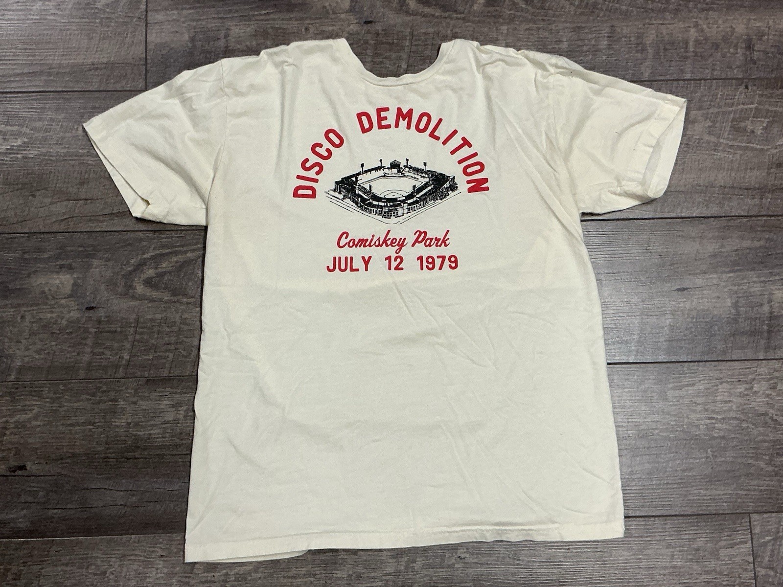 Disco Demolition Night T-Shirt Men’s Size L Comiskey Park Chicago 7-12-79