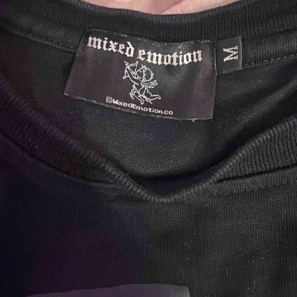 Black an white mixed emotions shirt, size medium, only worn twice.
